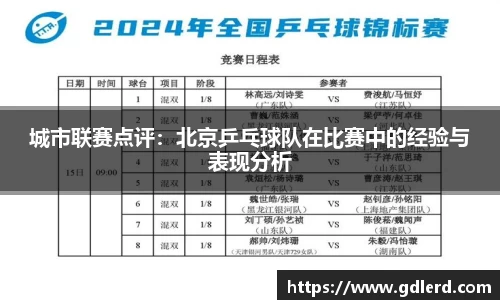 城市联赛点评：北京乒乓球队在比赛中的经验与表现分析