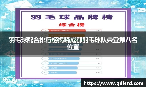羽毛球配合排行榜揭晓成都羽毛球队荣登第八名位置