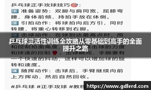 乒乓球灵活性训练全攻略从零基础到高手的全面提升之路